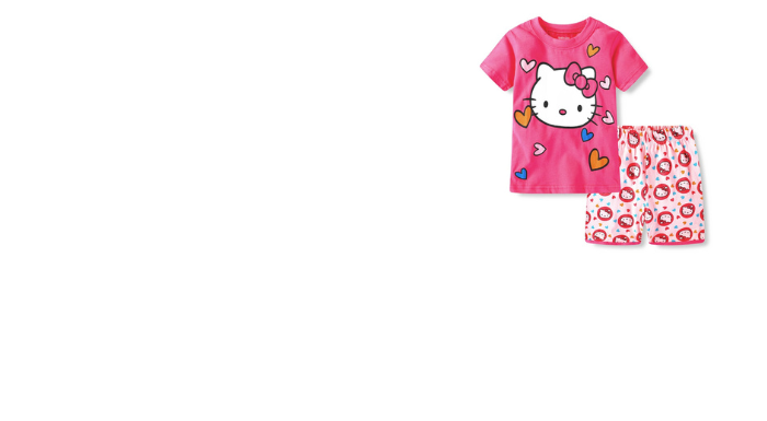 Pyjama Une Pièce Mignonne Pour Enfants Mignon Bonjour Kitty Robe