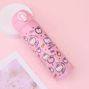 Bouteille d’eau hello kitty rose